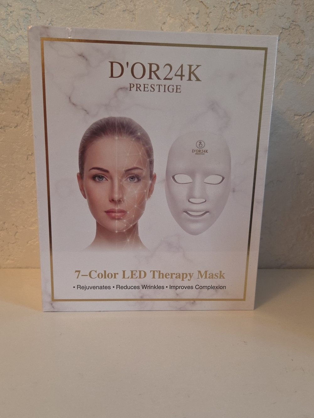 D'OR24K Prestige White 7-Color LED Therapy Mask for Women